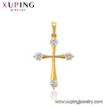 33734 xuping schmuck 24 karat vergoldet edelstein mode kreuz anhänger